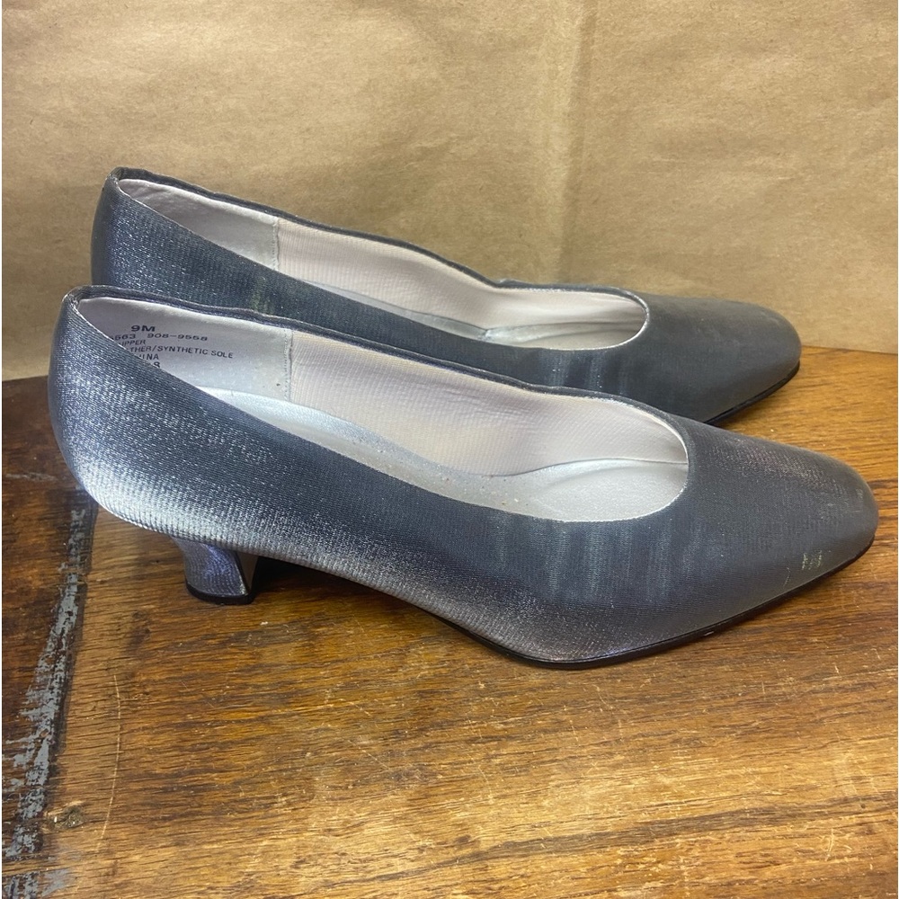 pm collection by 935 silver metallic pumps womens 9 m